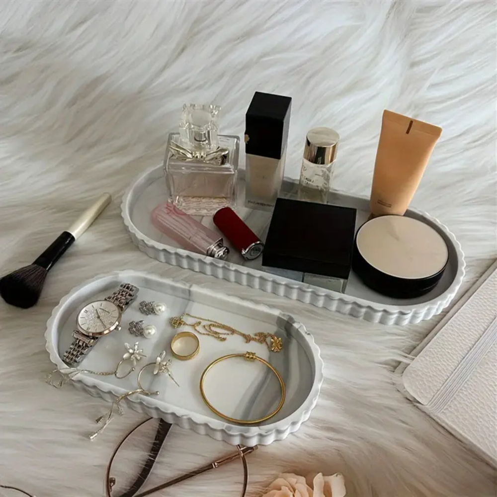 Perfume Fragrance Vending Machine - 1-Piece Oval Vanity Tray, Nampan Dispenser